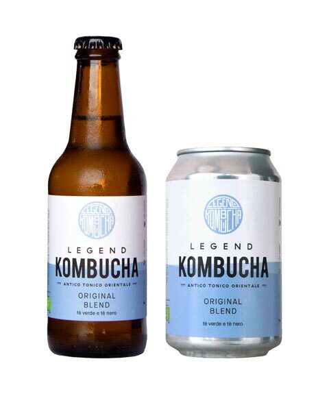 Lattina e bottiglia Kombucha Original